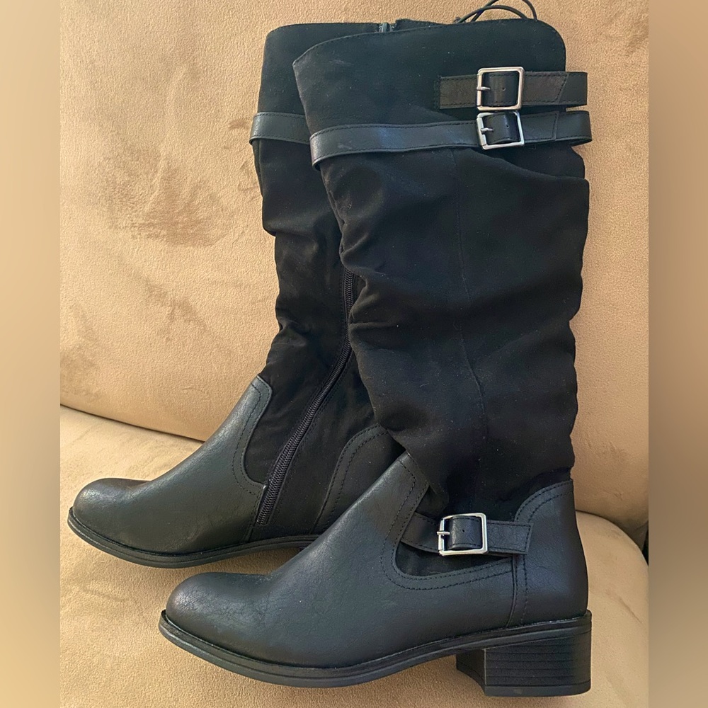 Women’s Black Suede/Leather Boots